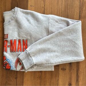 Light Heather Gray Marvel Spider-Man Pullover - L